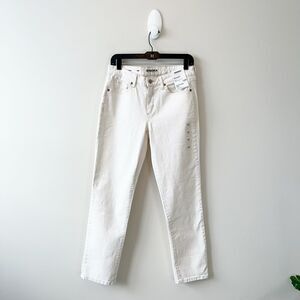 Sonoma Women's Straight Leg High Stretch Mid Rise Ivory Jeans Size 10 R NWT’s